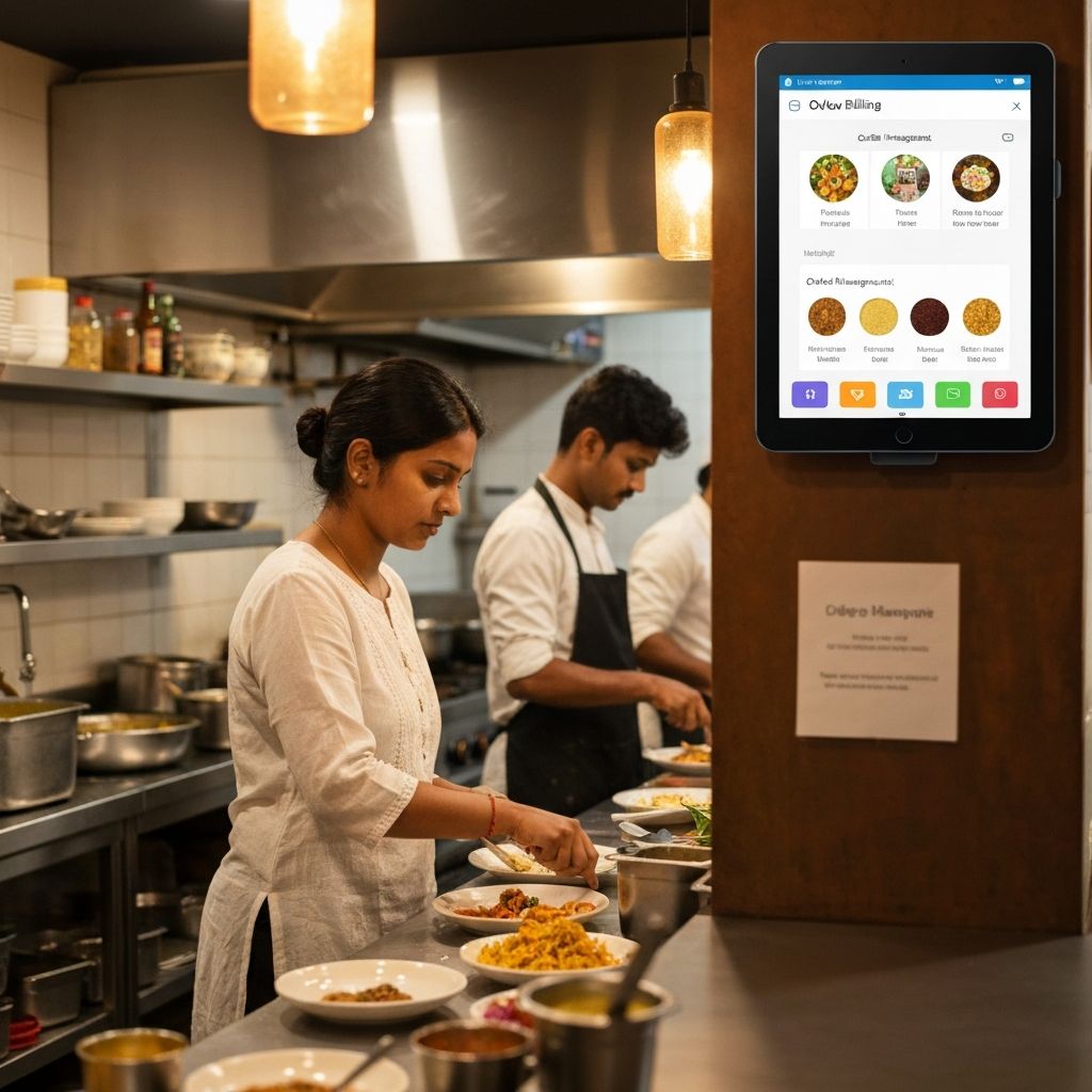 EasyBill being used in a restaurant for billing and order management